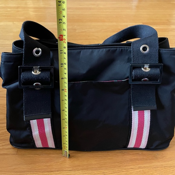 Franco Sarto Black Nylon Handbag. Size 16”L x 6”W x 11”H - Picture 9 of 15
